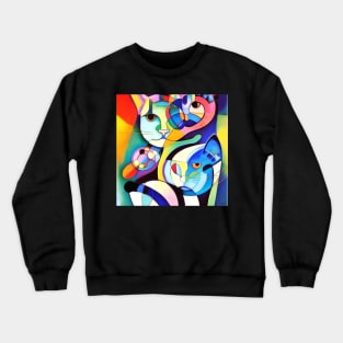 The Owl and The Pussycat Abstract Crewneck Sweatshirt